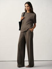 Mid-Waist Drawstring Sweatpants