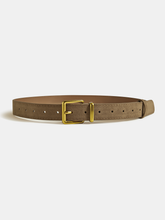 Golden Buckle Suede Belt