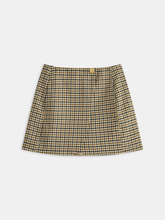 Metal Detail Checkered Mini Skirt