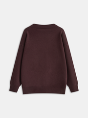 Dog Embroidered V-Neck Cardigan