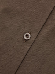 Long Sleeve Button Front Cotton Shirt Dress