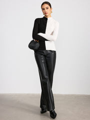 Two-Tone Ruched T-Shirt