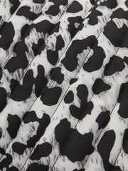 Bow Tie Leopard Print Quilted Vest