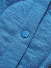 Contrast Floral Jacquard Quilted Winter Coat