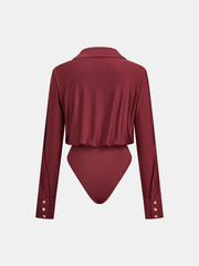 Collared Long Sleeve Bodysuit