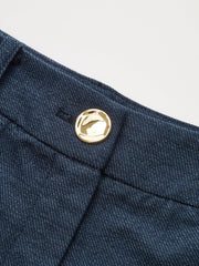 Mid-Waisted Pleated Wide-Leg Pants