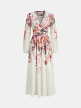 Floral Print Long Sleeve Maxi Dress