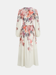 Floral Print Long Sleeve Maxi Dress