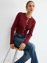 Metal Button Ribbed Fitted Sweater
