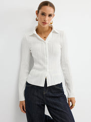 Textured Button-Down Shirt