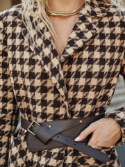 Houndstooth Belted Blazer