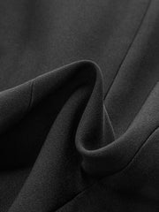 Metal Floral Detail Lantern Sleeve Blazer