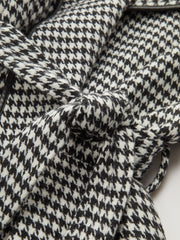 Houndstooth Tweed Belted Vest