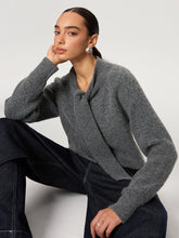 Tie-Neck Wool Blend Sweater