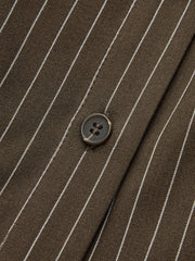 Cinched Waist Striped Shirt