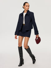 Collared Cotton Blend Jacket