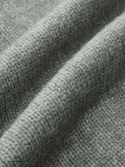 Lapel Zip-Up Knit Cardigan