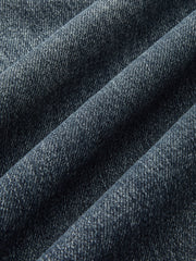 Vintage Washed Denim A-Line Midi Skirt