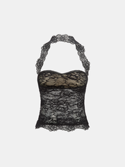 Lace Halter Neck Top