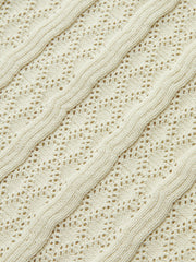 Metal Button Ribbed Knit Shirt Dress