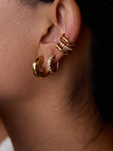 Crystal Detail Snake-Shaped Clip Earrings