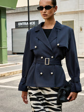Double-Breasted Belted Trench Coat