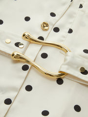 Polka Dot Belted Blazer Dress