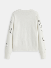 Sequin Floral Oversized Sweater