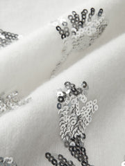 Sequin Floral Oversized Sweater