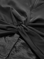 Satin Twisted Front Cropped Blouse