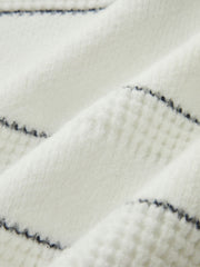 Denim Collar Striped Sweater