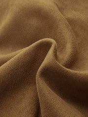 Pleat Collared Suede Effect Shirt