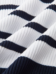 Striped Ribbed Knit Cardigan