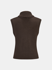 Cable-Knit Wool-Blend Collared Sweater Vest