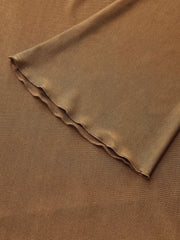 Cowl Neck Flared Sleeve Maxi Dress