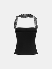 Bra-Free Lace Strap Backless Tank Top