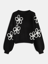 Flower Applique Sweater