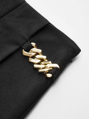 Chain Detail Pleat Skorts