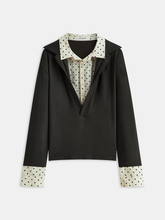 2 in 1 Polka Dot Contrast Bouse