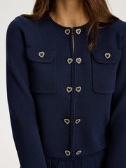 Heart Pair Button Cardigan