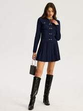 Knit Pleated Mini Skirt