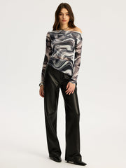 Stormy Mesh Off Shoulder Top