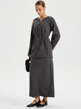 Minimal Tie Front Sweater Co-ords