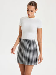 Checkered Mini Skirt