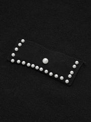 Pearl Trimmed Knit Midi Dress