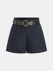 Belted High Waist Shorts