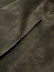 Faux Leather Pleated Shorts