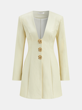 Floral Metal Button Faux Leather Mini Dress