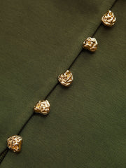 V-neck Longline Fitted Waist Cardigan