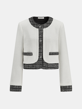 Tweed Contrast Trim Cropped Jacket